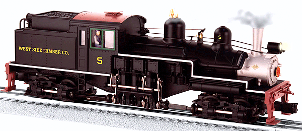 Steam 2-Truck Shay w/RailSounds & Smoke - 3-Rail - Legacy Control -- West Side Lumber #5 (black, silver, brown)