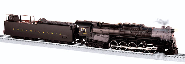Steam Scale Texas 2-10-4 w/RailSounds & Smoke - 3-Rail - Legacy Control -- Pennsylvania Railroad #6498 (black, graphite, Tuscan)