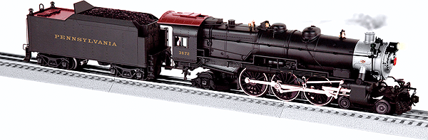 Steam Scale Prewar K4 Pacific 4-6-2 w/RailSounds & Smoke 3-Rail Legacy Control -- Pennsylvania Railroad #3672 (black, silver, Tuscan)