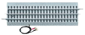 FasTrack(TM) Track w/Roadbed - 3-Rail -- Terminal Section w/Hook-Up Wires 10"  25.4cm