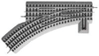 FasTrack(TM) Track w/Roadbed - 3-Rail -- Manual Turnout (Switch) O-36 Left Hand-1