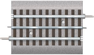 FasTrack(TM) Track w/Roadbed - 3-Rail -- Straight Track 4-1/2"  11.4cm