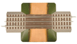 FasTrack(TM) Track w/Roadbed - 3-Rail -- Grade Crossing - 10"  25.4cm Straight w/6-1/4"  15.9cm Wide Road