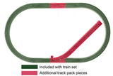 FasTrack(TM) Siding Track Pack - 3-Rail -- Includes 3 10" Straights, 1 Manual Turnout, 5" Uncoupler Section & Bumper-2