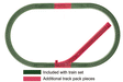FasTrack(TM) Siding Track Pack - 3-Rail -- Includes 3 10" Straights, 1 Manual Turnout, 5" Uncoupler Section & Bumper-1