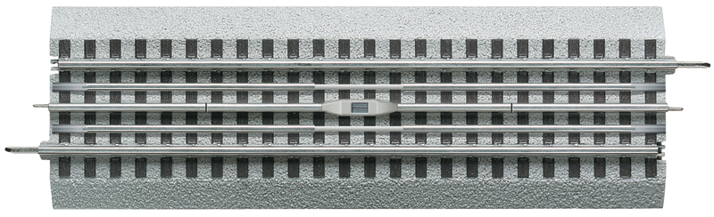 FasTrack(TM) Track w/Roadbed - 3-Rail -- Remote Control Operating Track (Uncoupler & Accessory Operation) 10" Straig-1