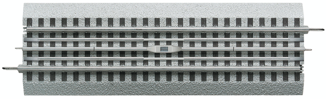 FasTrack(TM) Track w/Roadbed - 3-Rail -- Remote Control Operating Track (Uncoupler & Accessory Operation) 10" Straig-1
