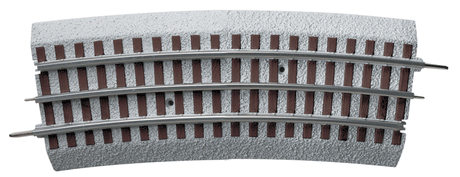 FasTrack(TM) Track w/Roadbed - 3-Rail -- O-84 Curve Track