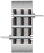 FasTrack(TM) Track w/Roadbed - 3-Rail -- 1-3/8" Track Section w/Roadbed