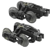 Die Cast Metal Truck w/Metal Knuckle Coupler -- Bettendorf  1 Pair-1