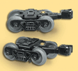 Die Cast Metal Truck w/Metal Knuckle Coupler -- Roller Bearing w/Rotating Caps  1 Pair-1