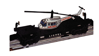 Aviation Flatcar w/ERTL Helicopter