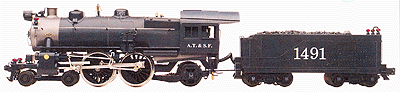 Steam Powered Class E6 4-4-2 Atlantic w/Tender - Command Equipped -- Santa Fe