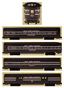 Streamlined Passenger Car Set -- NYC