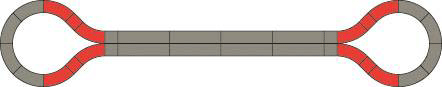 K-Line by Lionel SuperStreets(TM) Track -- Dogbone Expander Pack 8 D16 Curves & 4 Curve-to-Curve Connectors