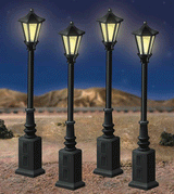 Lionelville(TM) Street Lamps -- With Removable Bases 3-1/2"  8.9cm Tall pkg(4)-1