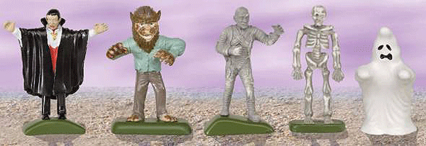Fantasy - Halloween Figures -- Ghost, Vampire, Mummy, Skeleton & Werewolf