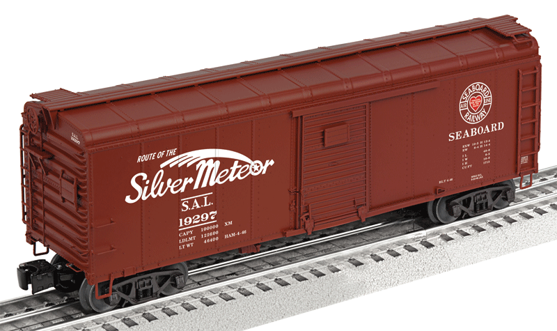 PRR X31A 40' Round-Roof Boxcar - 3-Rail - Ready to Run -- Seaboard Air Line #19297 (Boxcar Red, Heart & Silver Meteor Logos)