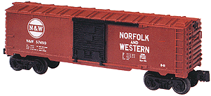 Starter Set Boxcar -- N&W (oxide, white)