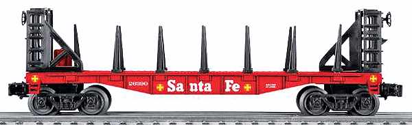Flatcar with Bulkheads -- Santa Fe