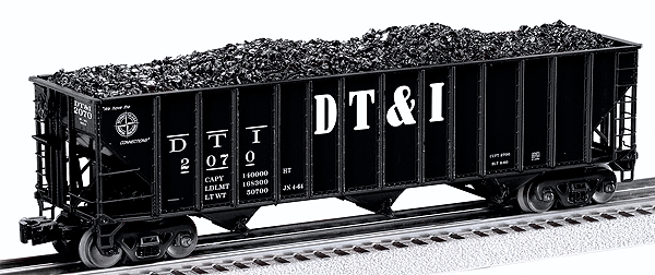 3-Bay Open Hopper w/Load - 3-Rail - Ready to Run -- Detroit, Toledo & Ironton #2070 (black)