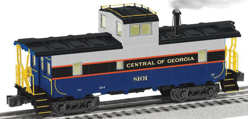 Ca-4 Caboose w/Lights & Smoke - 3-Rail - Ready to Run -- Norfolk Southern #8101 (Central of Georgia Heritage)