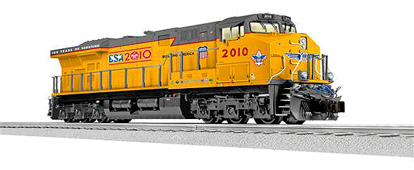 GE ES44AC Hybrid - 3-Rail w/Legacy Sound & Control -- Union Pacific #2010 (Armour Yellow, gray, Boy Scouts 100th Anniversary)