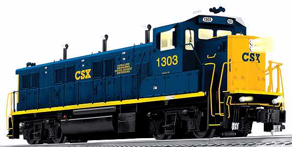 3GS21B Genset - 3-Rail w/Legacy Sound, Control & Smoke -- CSX #1303 (blue, yellow)