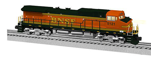 GE Dash 9-44CW - 3-Rail w/Legacy Sound, Control & Smoke -- Burlington Northern Santa Fe #4081 (orange, black, yellow)