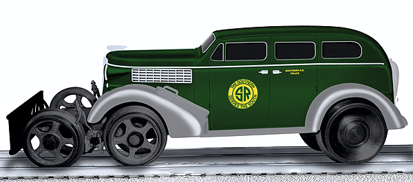 Early-Era Inspection Vehicle - 3-Rail w/TMCC -- Southern Railway (green, gray)