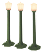 Lionelville(TM) Mainline Classic Street Lamps -- Green pkg(3) 5-7/8"  14.1cm Tall