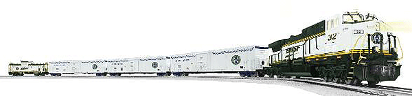 Ice Cold Express Train-Only Set - Conventional 3-Rail w/Horn and Bell -- Burlington Northern Santa Fe GE AC6000 #32, 3 Cars, Caboose, No Track, No Pa