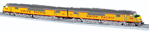 Baldwin DR-12-8-1500/2 Centipede A-A Set - 3-Rail w/Legacy Sound/Control/Smoke -- Union Pacific #998, 999 (Armour Yellow, gray)
