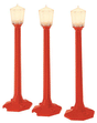 Classic Street Lamps -- Christmas (red) pkg(3)