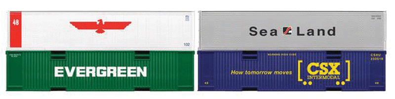 Intermodal Container 4-Pack - Assembled -- Mixed Schemes