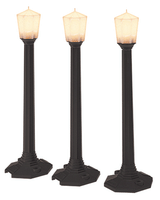 Classic Street Lamps -- Black 4-1/2"  11.4cm Tall pkg(3)-1
