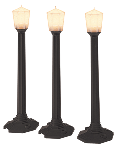 Classic Street Lamps -- Black 4-1/2"  11.4cm Tall pkg(3)-1