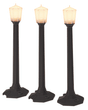 Classic Street Lamps -- Black 4-1/2"  11.4cm Tall pkg(3)-1