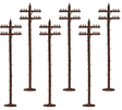 Scale Telephone/Utility Poles - Kit -- Kit - 7-1/2"  19.1cm Tall pkg(6)-1