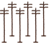 Scale Telephone/Utility Poles - Kit -- Kit - 7-1/2"  19.1cm Tall pkg(6)-1