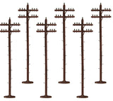 Scale Telephone/Utility Poles - Kit -- Kit - 7-1/2"  19.1cm Tall pkg(6)-2