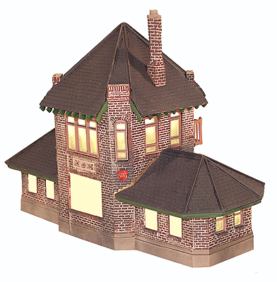 MG Interlocking/Switch Tower w/Lights - Kit -- 10-3/4 x 4-1/2 x 9"  27.3 x 11.4 x 22.9cm
