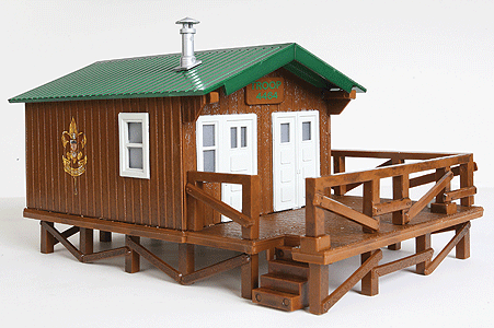 Boy Scouts of America Troop Cabin w/Lights - Kit (Plastic) -- 8-1/2 x 5-1/2 x 4-1/2"  21.6 x 14 x 11.4cm