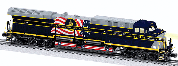 GE AC6000 - Scale 3-Rail w/Legacy Sound, Control & Smoke -- CSX Transportation #7812 (Baltimore & Ohio Heritage; Capitol Dome)