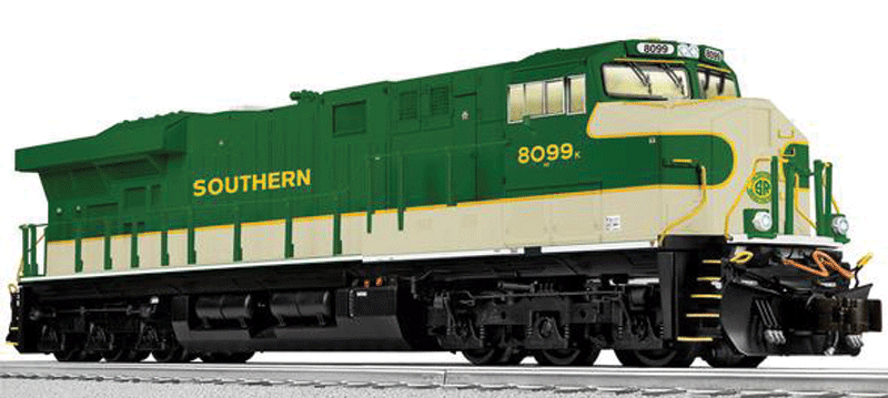 GE ES44AC w/Legacy Sound, Control & Smoke -- Norfolk Southern #8099 (Southern Railway Heritage; green, white)