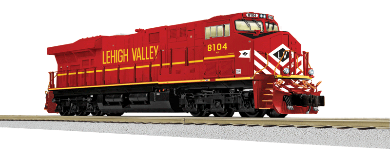 GE ES44AC w/Legacy Sound, Control & Smoke -- Norfolk Southern #8104 (Lehigh Valley Heritage; Cornell Red, yellow)