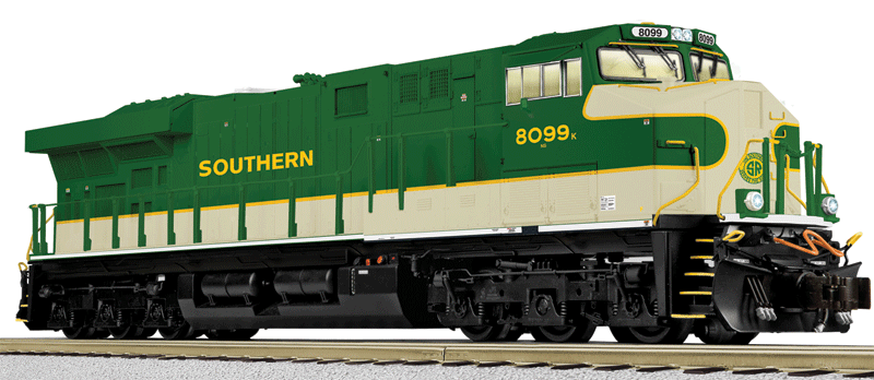 GE ES44AC w/Legacy Sound, Control & Smoke -- Norfolk Southern #8099 (Southern Railway Heritage; green, white)