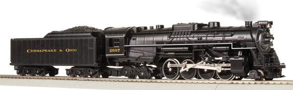 2-8-4 Berkshire w/Sound, Smoke & FlyerChief Control - American Flyer(R) -- Chesapeake & Ohio #2687 (black)