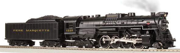 2-8-4 Berkshire w/Sound, Smoke & FlyerChief Control - American Flyer(R) -- Pere Marquette #1225 (black)