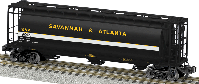 3-Bay Cylindrical Covered Hopper - Ready to Run - American Flyer(R) -- Norfolk Southern #19065 (Savannah & Atlanta Heritage; blue, gray, black)-1